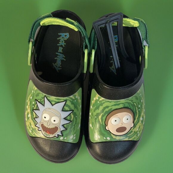 NWT Adult Swim Rick and Morty Clogs Style Size 9 & 10 Ground Up Sandals Shoes - Picture 1 of 5